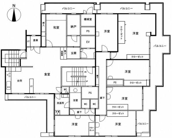 椿グランドハイツ(7SLDK/7階)の間取り写真