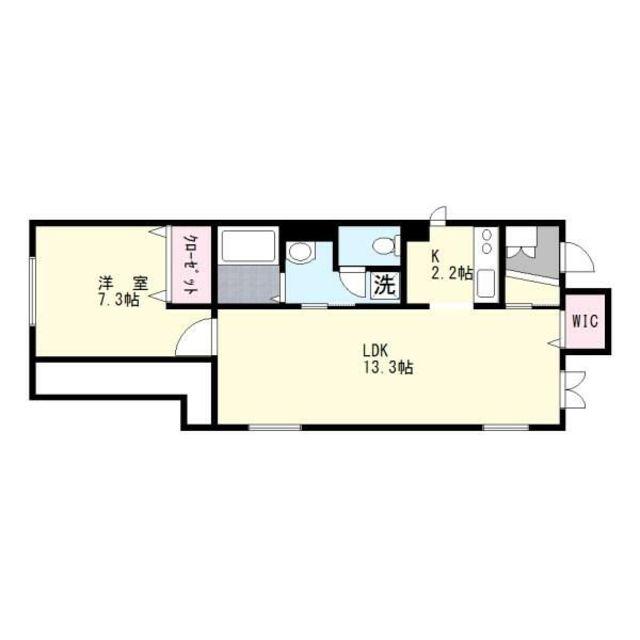C-FLAT(1LDK/2階)の間取り写真