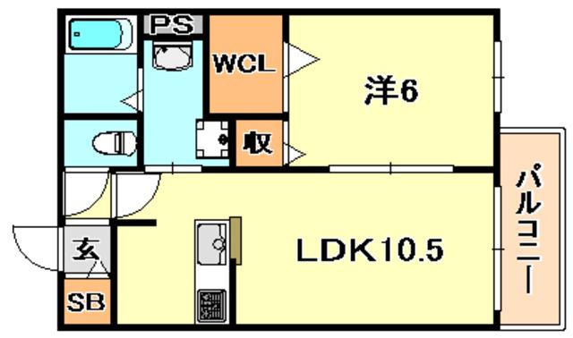 メゾンプレミール(1LDK/1階)の間取り写真