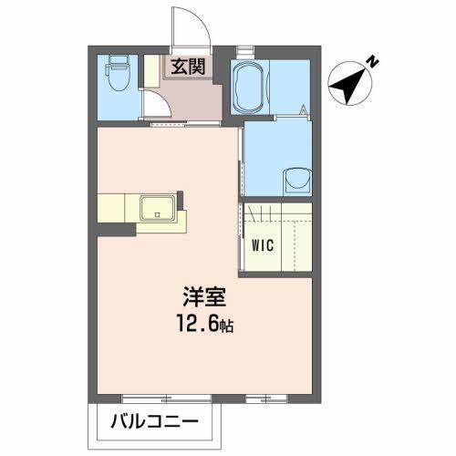 ディ・ハール(ワンルーム/1階)の間取り写真