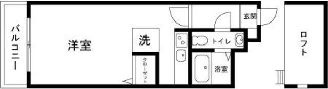 エステート長尾(ワンルーム/5階)の間取り写真