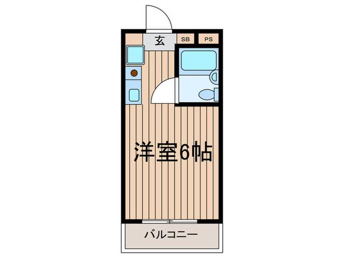 モナークマンション桜上水(ワンルーム/1階)の間取り写真