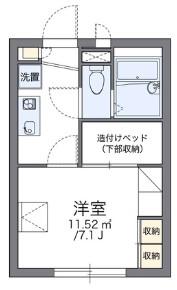 レオパレスシェソワMSK(1K/1階)の間取り写真