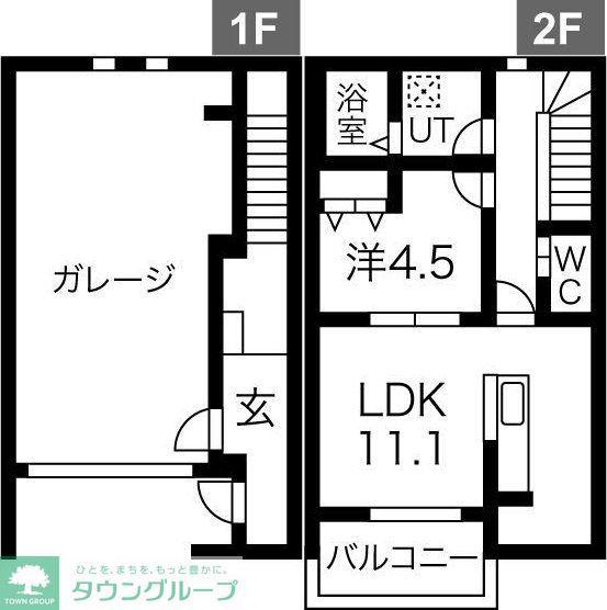 Y.K GARAGE湘南大和(1LDK/1階)の間取り写真