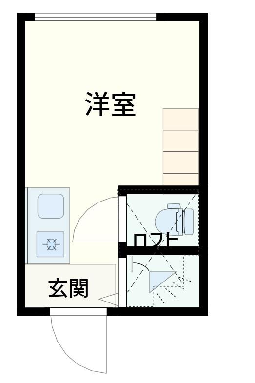 フェリスカロン(ワンルーム/1階)の間取り写真