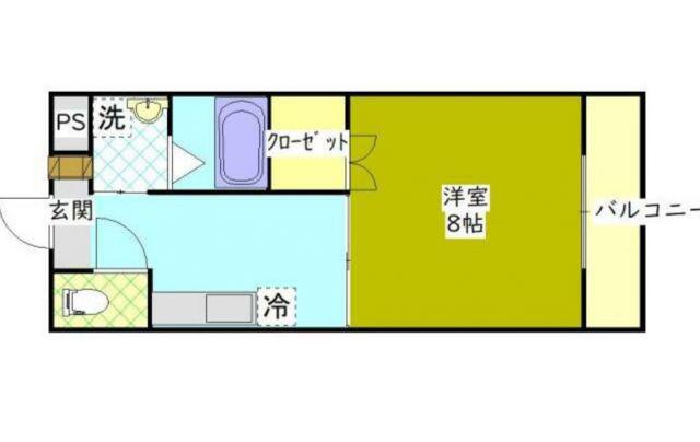 プランドールVII(1K/10階)の間取り写真