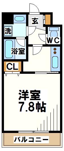 コスモス深大寺(1K/2階)の間取り写真
