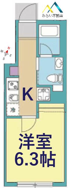 COMFORT YOKOHAMA(1K/2階)の間取り写真