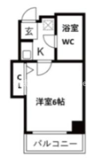 MISTRAL本町ウエスト(1K/8階)の間取り写真