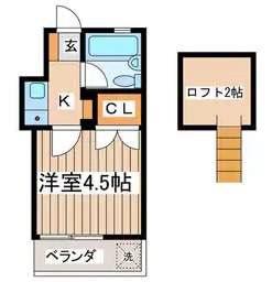 キャンパス・スペース21(1K/2階)の間取り写真