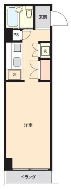 レジデンス豊玉イースト(ワンルーム/1階)の間取り写真