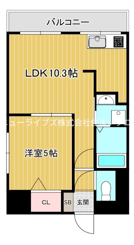 エムプラザ香里六番館(1LDK/2階)の間取り写真