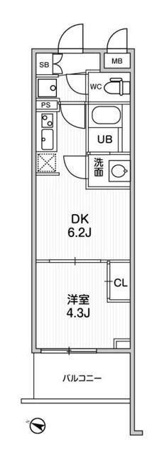 ライムレジデンス曳舟(1DK/3階)の間取り写真