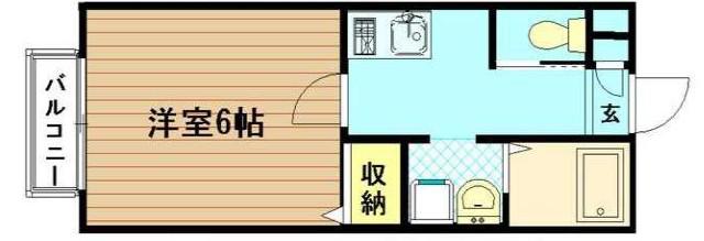 エスパス大山(1K/1階)の間取り写真