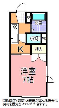 スピティ C棟(1K/1階)の間取り写真