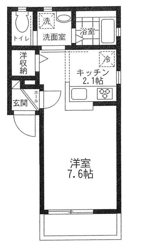 フェニックス高不二(1K/2階)の間取り写真
