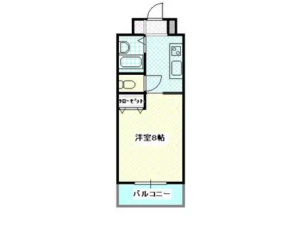 セプロ泉中央(1K/4階)の間取り写真