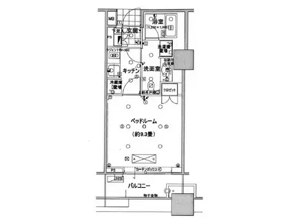 ステーションガーデンタワー(1K/12階)の間取り写真
