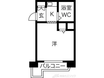 アパートメントSUITA(1K/3階)の間取り写真