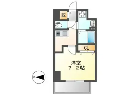 エスリード大須デュオ(1K/11階)の間取り写真