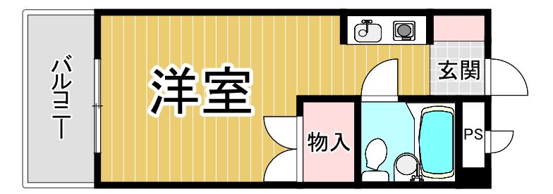 アイビーコートⅡ(ワンルーム/3階)の間取り写真
