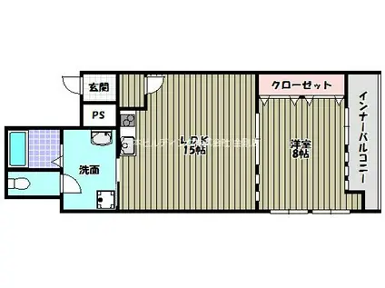 HEIGHTS HIROTANI(1LDK/2階)の間取り写真