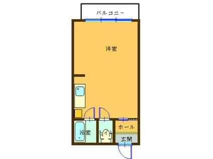 チサンマンション浜名湖弁天島(ワンルーム/5階)の間取り写真