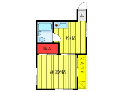 シャングリラ ガーデン(1K/1階)の間取り写真