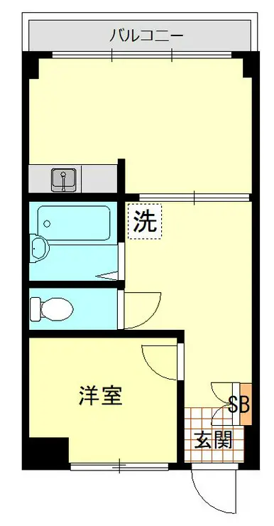 新大橋永谷マンション 8階階 間取り