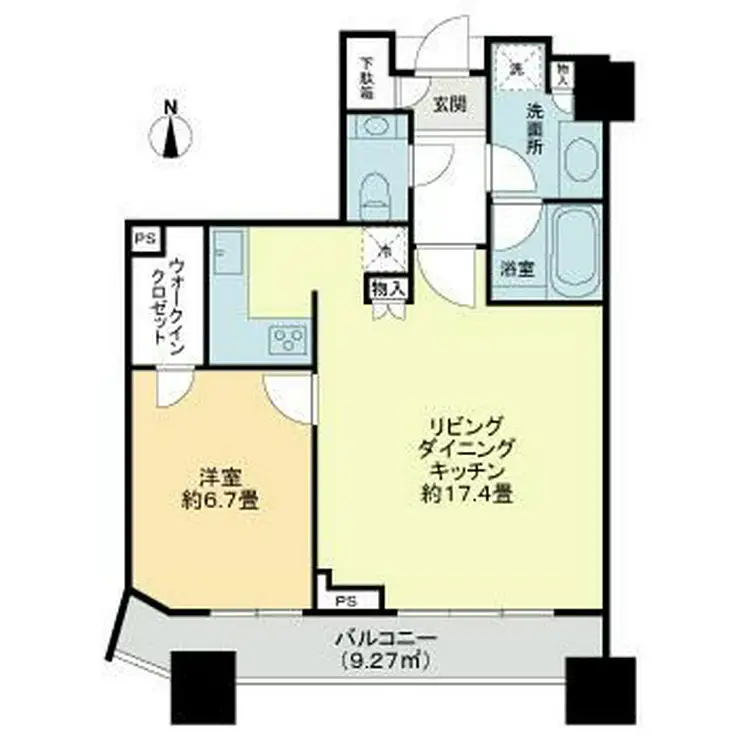 コンシェリア西新宿タワーズウエスト 10階階 間取り