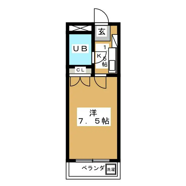 メビウスコート国立 1階階 間取り