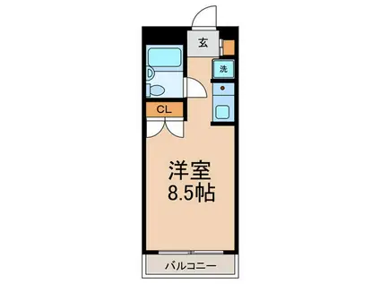 A・P ROSY(ワンルーム/2階)の間取り写真