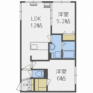 PAS A PAS24(2LDK/3階)の間取り写真