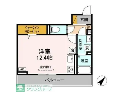 PREMIERE Y(ワンルーム/2階)の間取り写真