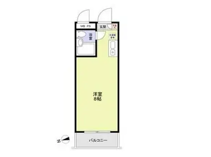 モナークマンション溝の口Ⅱ(ワンルーム/4階)の間取り写真