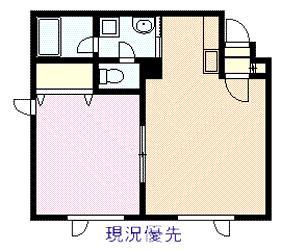 TAFUY東光II(1LDK/1階)の間取り写真