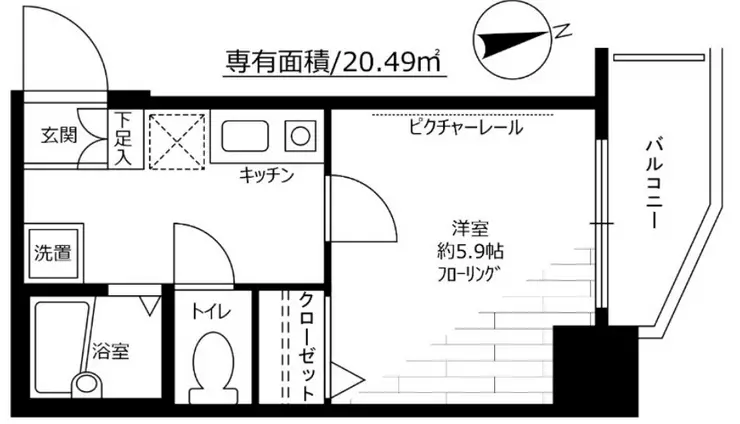 クレアシオン早稲田 7階階 間取り