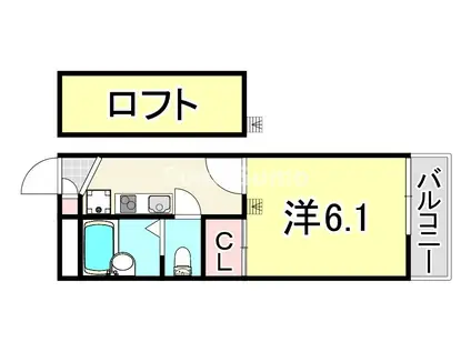 レオパレス西本町(1K/2階)の間取り写真