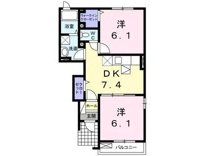SONO FELICE(2DK/1階)の間取り写真