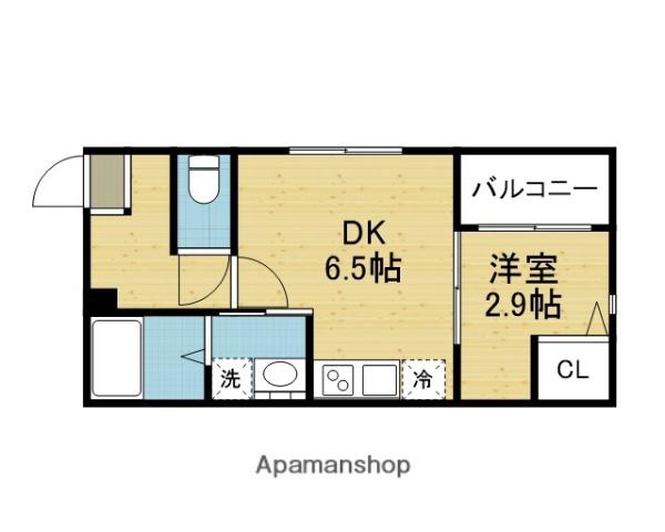 THE HAVEN OSAKA(1DK/3階)の間取り写真