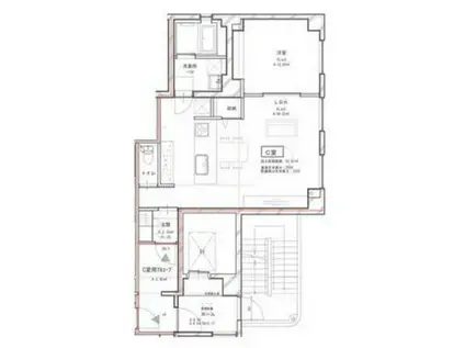 アルバ鹿田町(1LDK/4階)の間取り写真