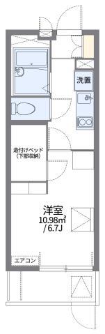 レオパレス グリーンメゾン(1K/1階)の間取り写真