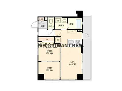 ONE ROOF FLAT(2LDK/5階)の間取り写真