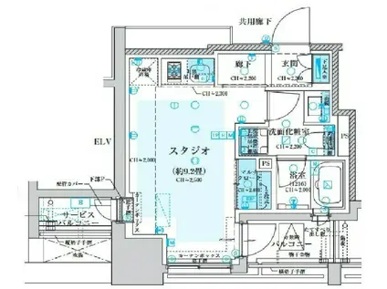 クラッシィハウス神田美土代町(ワンルーム/10階)の間取り写真