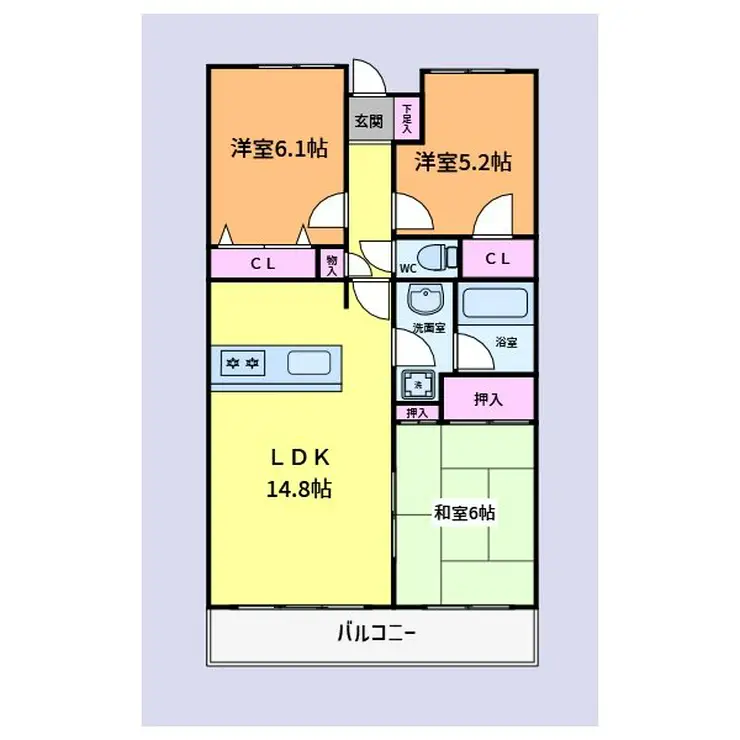 ディアパーク杉田南 1階階 間取り