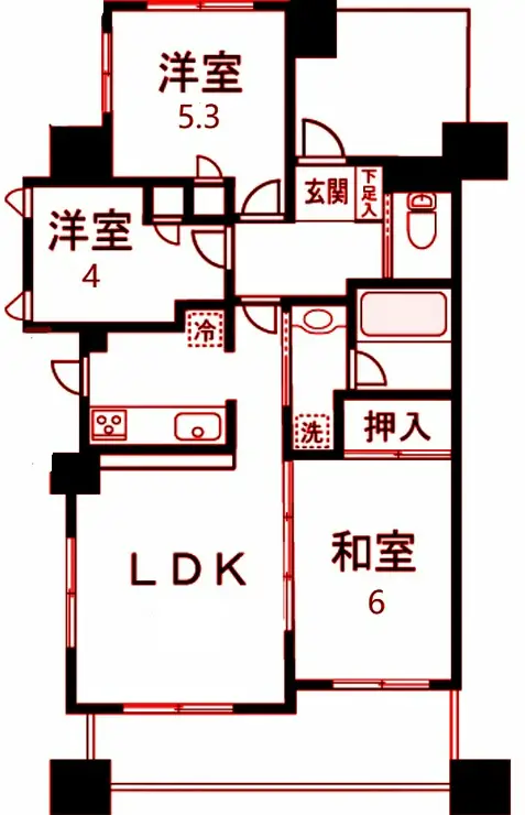 ナイス・エス・アリーナ川崎駅前通 4階階 間取り