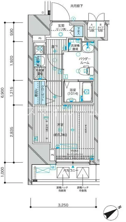 メインステージ蒲田VIエグザ 8階階 間取り