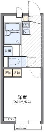 レオパレスパッシィオーネ(1K/2階)の間取り写真