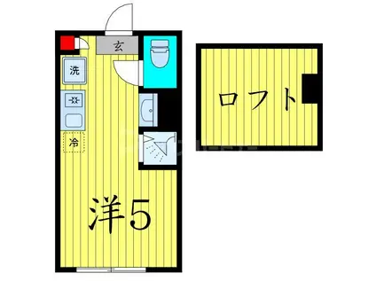 SUNNY HILLS 新小岩 松島四丁目(ワンルーム/2階)の間取り写真