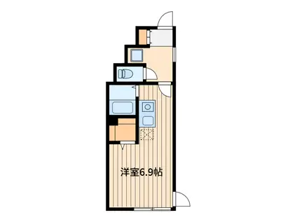 ケラモス(ワンルーム/1階)の間取り写真